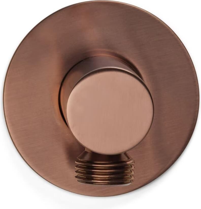 Blue Label Aansluitbocht Brondby | Voor inbouwthermostaat | Messing | Rond | Geborsteld brons - Foto 2