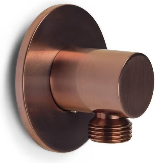 Blue Label Aansluitbocht Brondby | Voor inbouwthermostaat | Messing | Rond | Geborsteld brons