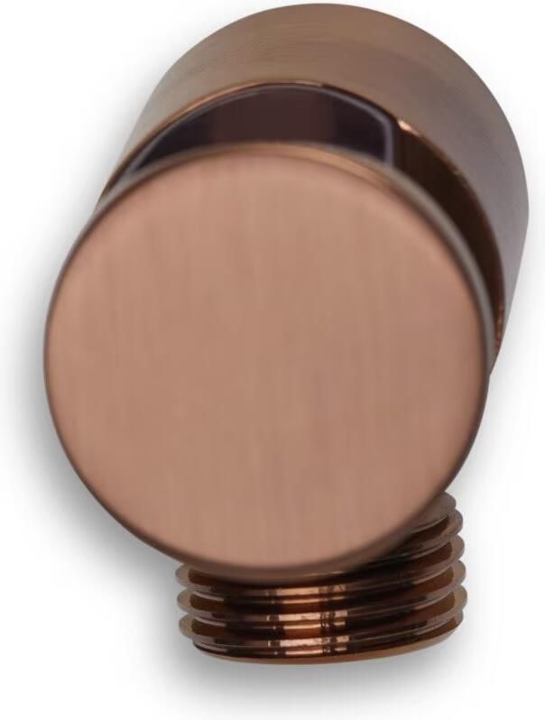 Blue Label Aansluitbocht Brondby | Voor Inbouwthermostaat | Met wandhouder | Rond | Geborsteld brons