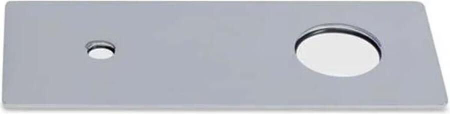 Blue Label Afdekplaat tbv wastafelkraan Brondby XL | Voor Wastafelkraan | Rechthoek | Chroom - Foto 2