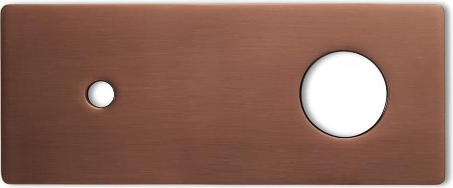 Blue Label Afdekplaat tbv wastafelkraan Brondby XL | Voor Wastafelkraan | Rechthoek | Geborsteld brons - Foto 2