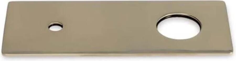 Blue Label Afdekplaat tbv wastafelkraan Brondby XL | Voor Wastafelkraan | Rechthoek| Geborsteld goud - Foto 2