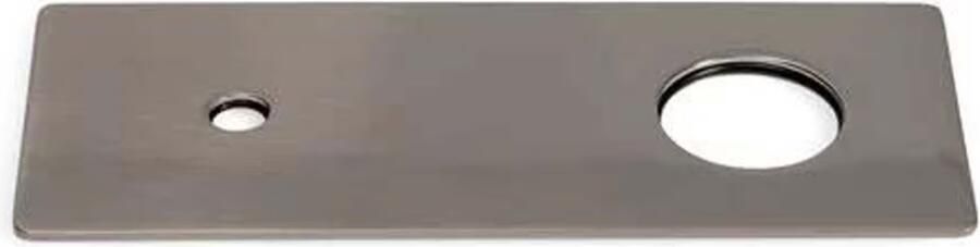 Blue Label Afdekplaat tbv wastafelkraan Brondby XL | Voor Wastafelkraan | Rechthoek | Geborsteld nikkel - Foto 2