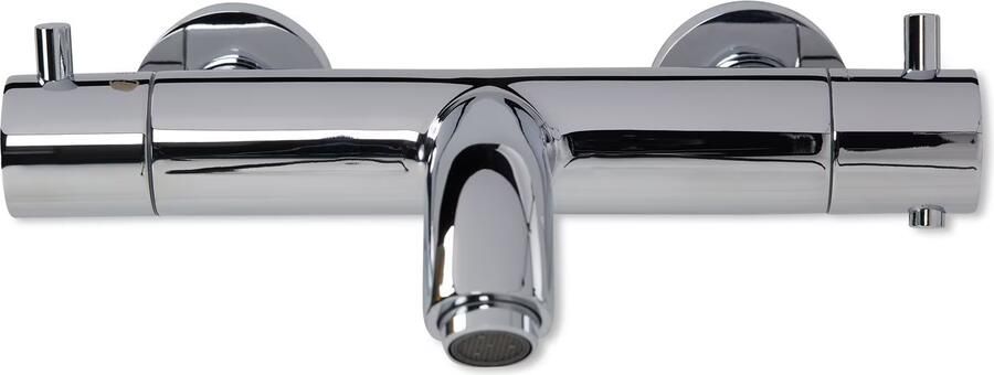 Blue Label Badkraan Brondby | Opbouw | Thermostaatkraan | 2-weg | 2-hendels | Rond | Chroom - Foto 3