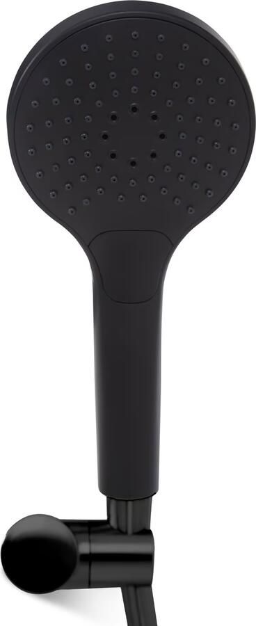 Blue Label Badkraan Brondby | Opbouw | Thermostaatkraan | Incl.Handdoucheset | 2-weg | hoh 15 cm | 2-hendels | Rond | Mat zwart - Foto 2