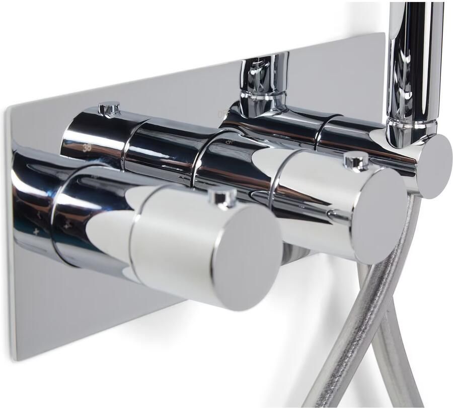 Blue Label Brondby afdekplaat tbv inbouw douchesyteem FK-003 chroom