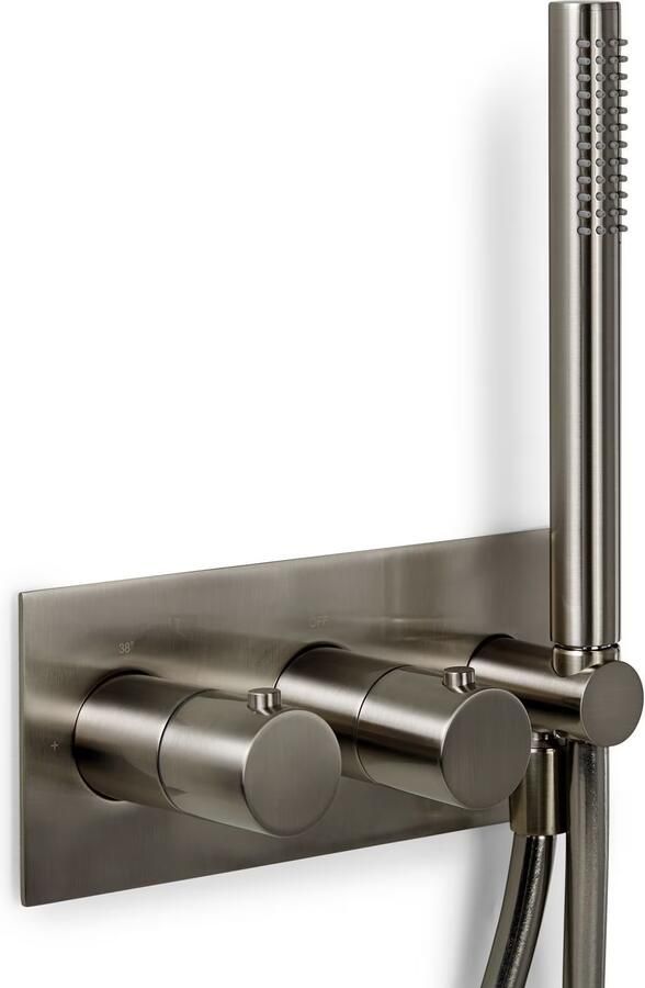 Blue Label Brondby afdekplaat tbv inbouw douchesyteem FK-003 geborsteld nikkel PVD - Foto 2