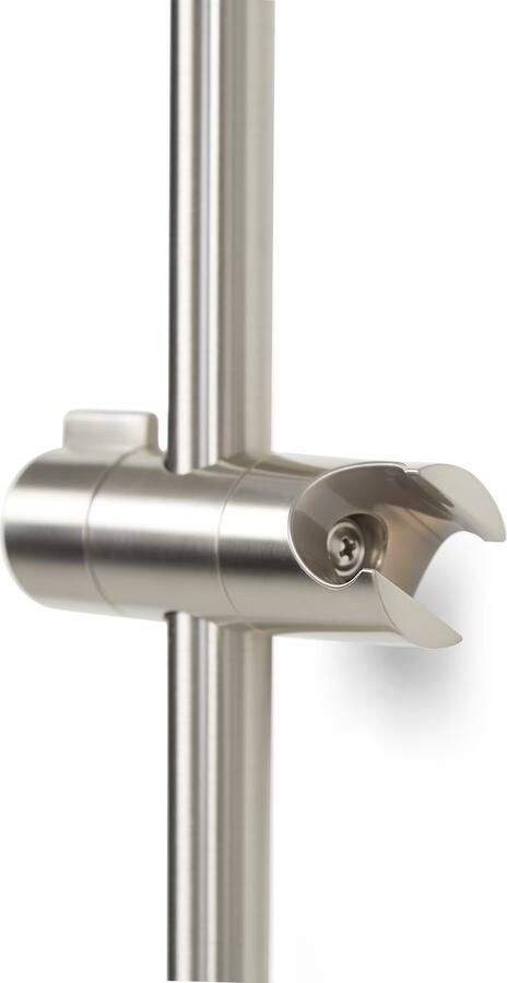 Blue Label Brondby Glijstang | Opbouw | Messing | 90 cm | Rond | Geborsteld nikkel PVD