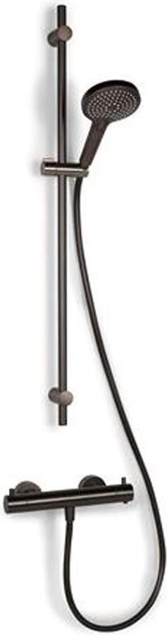 Blue Label Brondby Glijstang | Opbouw | Messing | 90 cm | Rond | Gunmetal PVD - Foto 2