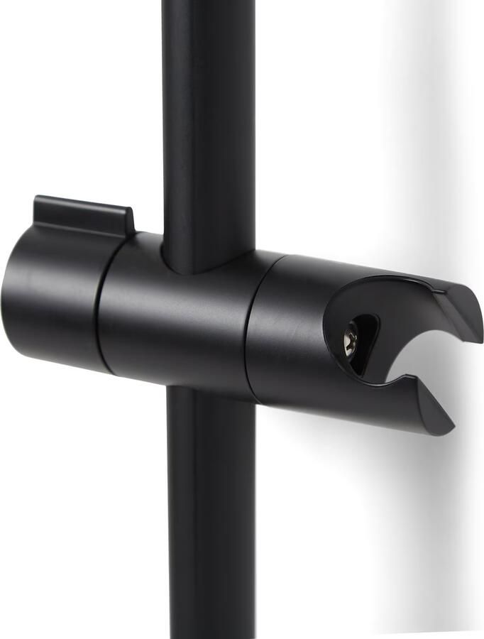 Blue Label Brondby Glijstang | Opbouw | Messing | 90 cm | Rond | Mat zwart