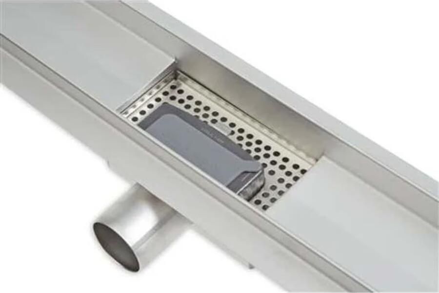 Blue Label Douchegoot set | 70 cm | Met vloerflens | Met rooster | Rvs look - Foto 3