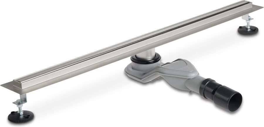 Blue Label Douchegoot set SlimLine | 70 cm | Met vloerflens | Met rooster | Rvs look - Foto 3