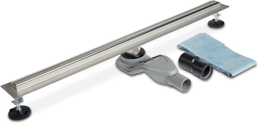 Blue Label Douchegoot set SlimLine | 70 cm | Met vloerflens | Met rooster | Rvs look - Foto 2