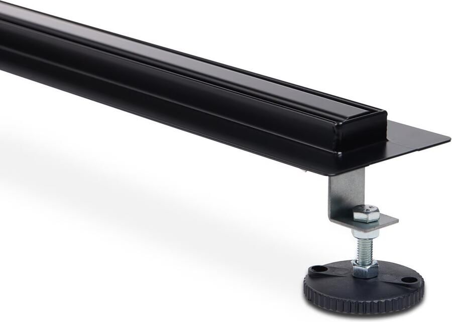 Blue Label Douchegoot set SlimLine | 70 cm | Met vloerflens | Met rooster | Mat zwart - Foto 1