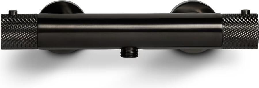Blue Label Douchekraan Brondby Facet | Opbouw | Thermostaatkraan | 1-weg | 2-hendels | Rond | Gunmetal PVD - Foto 2