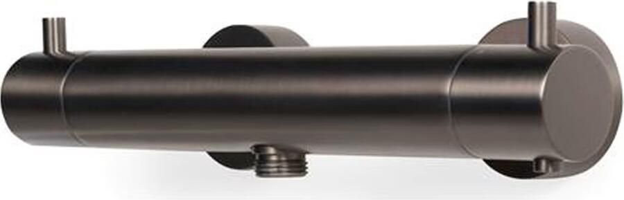 Blue Label Douchekraan Brondby | Opbouw | Thermostaatkraan | 1-weg | 2-knops | Rond | Gunmetal PVD - Foto 2