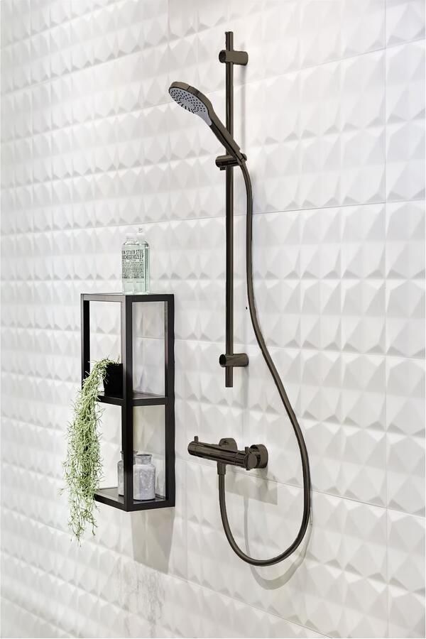 Blue Label Brondby Glijstang | Opbouw | Messing | 90 cm | Rond | Gunmetal PVD