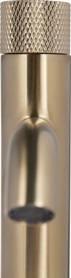 Blue Label Fonteinkraan Brondby Facet | Opbouw | Koudwater kraan | Laag model | 1-knop | Rond | Geborsteld goud PVD - Foto 3