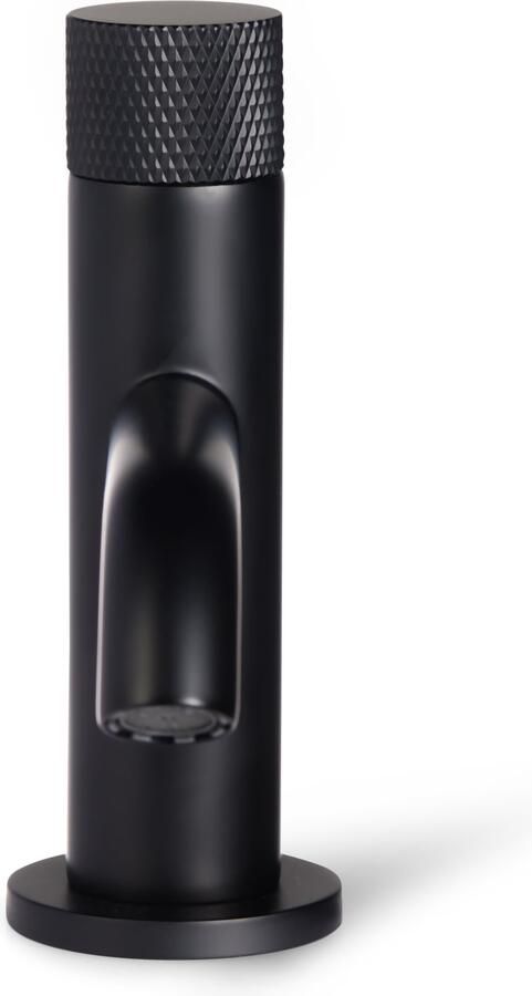 Blue Label Fonteinkraan Brondby Facet | Opbouw | Koudwater kraan | Laag model | 1-knop | Rond | Mat zwart - Foto 2