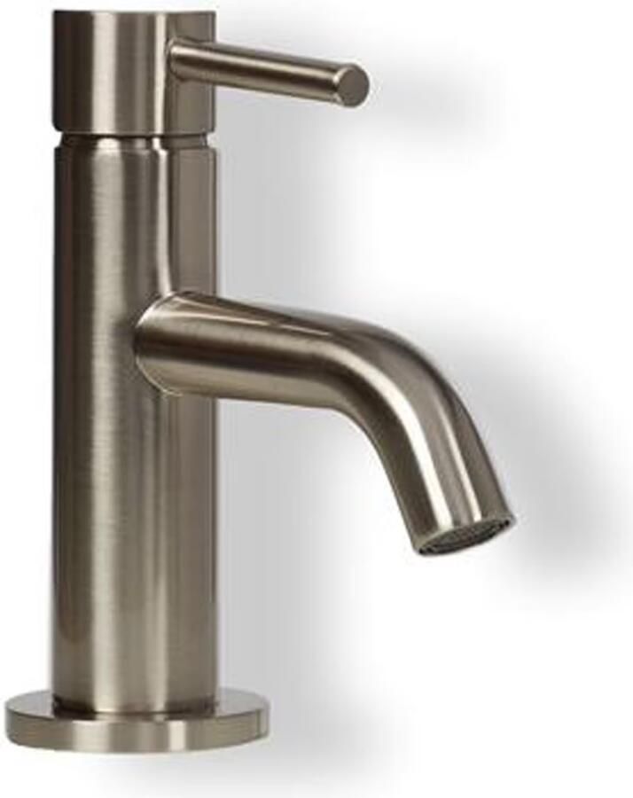 Blue Label Fonteinkraan Brondby | Opbouw | Koudwater kraan | Laag model | Eengreeps | Geborsteld nikkel PVD