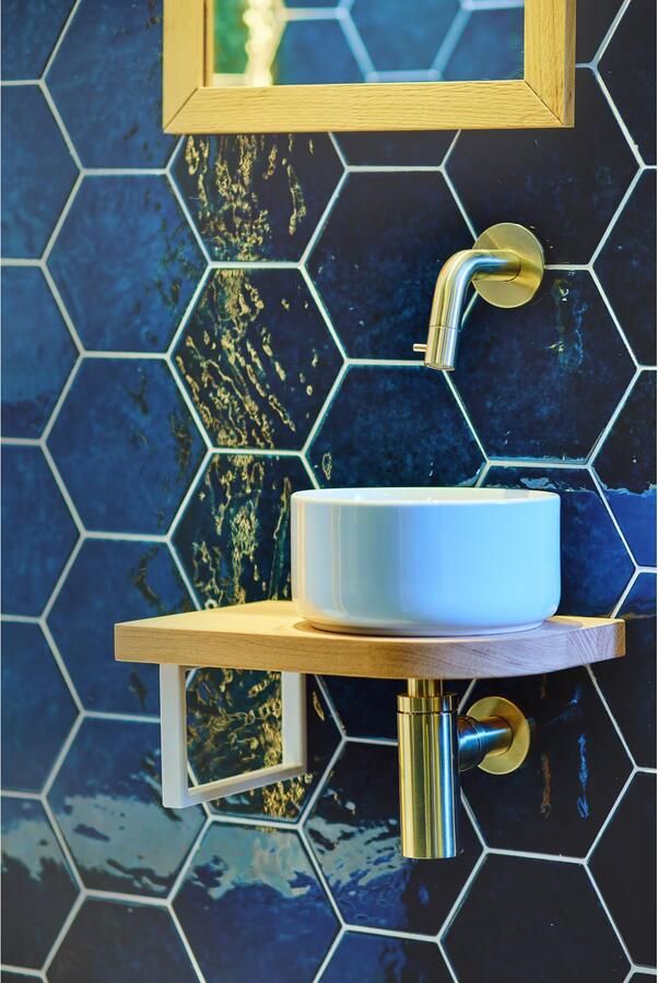 Blue Label Fonteinkraan inkortbaar Brondby | Inbouw | Koudwater kraan | Rond | Geborsteld goud PVD - Foto 2