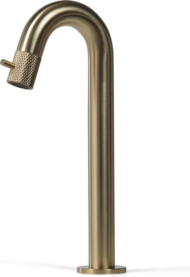 Blue Label Fonteinkraan Viby Facet | Opbouw | Koudwater kraan | Hoog model | 1-hendel | Rond | Geborsteld goud PVD