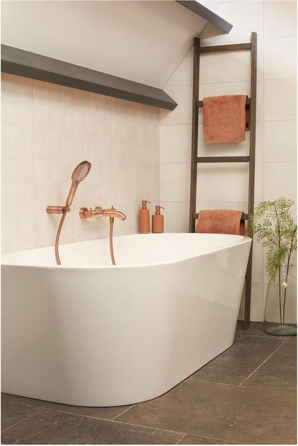 Blue Label Rasmus halfvrijstaand bad 170x80cm acryl glans wit hoek links+rechts