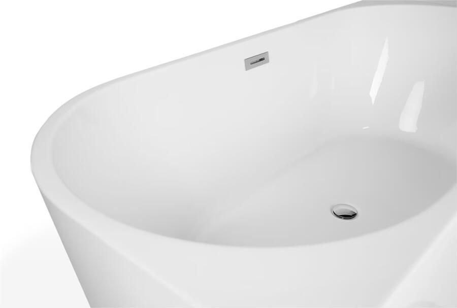 Blue Label Half-vrijstaand bad Blue Rasmus | 180x80 cm | Acryl | Rechts | Glans wit - Foto 2