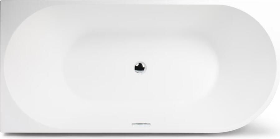 Blue Label Half-vrijstaand bad Rasmus | 180x80 cm | Acryl | Links | Mat wit - Foto 2