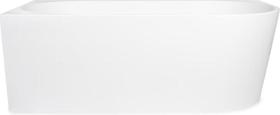 Blue Label Half-vrijstaand bad Rasmus | 180x80 cm | Acryl | Links | Mat wit - Foto 3