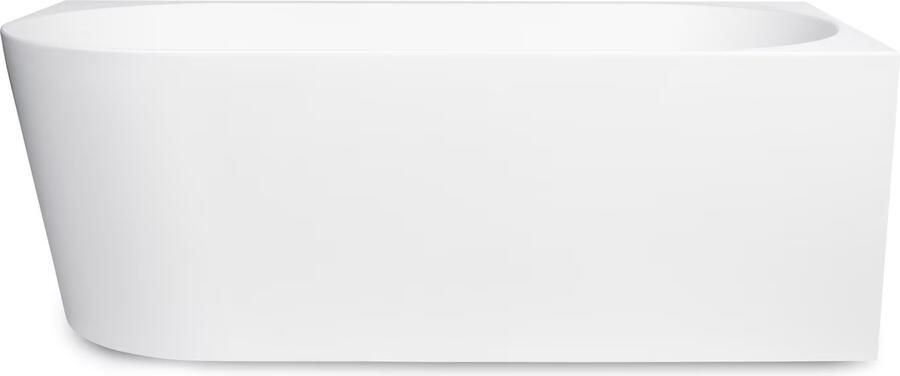 Blue Label Half-vrijstaand bad Rasmus | 170x80 cm | Acryl | Rechts | Mat wit - Foto 2