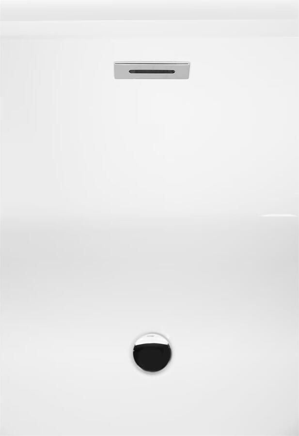 Blue Label Half-vrijstaand bad Rasmus | 180x80 cm | Acryl | Links | Glans wit