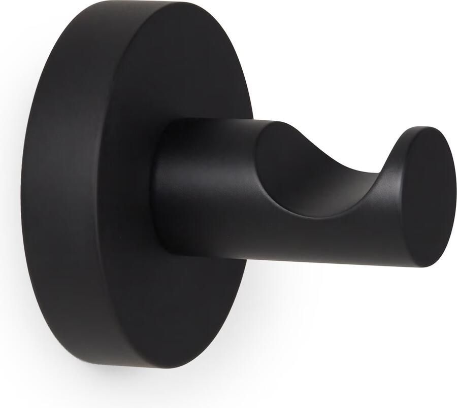 Blue Label Handdoek haak Vida | Wandmontage | Messing | Mat zwart - Foto 2