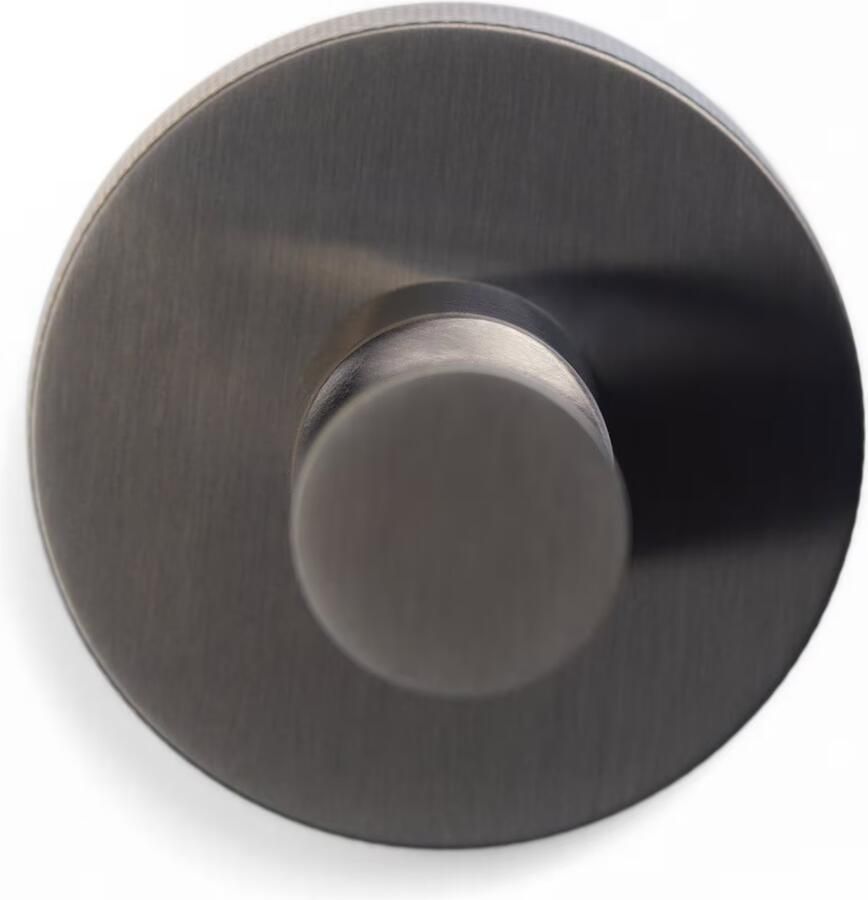 Blue Label Handdoekhaak Vida Facet | Wandmontage | Messing | Rond | Gunmetal PVD - Foto 2