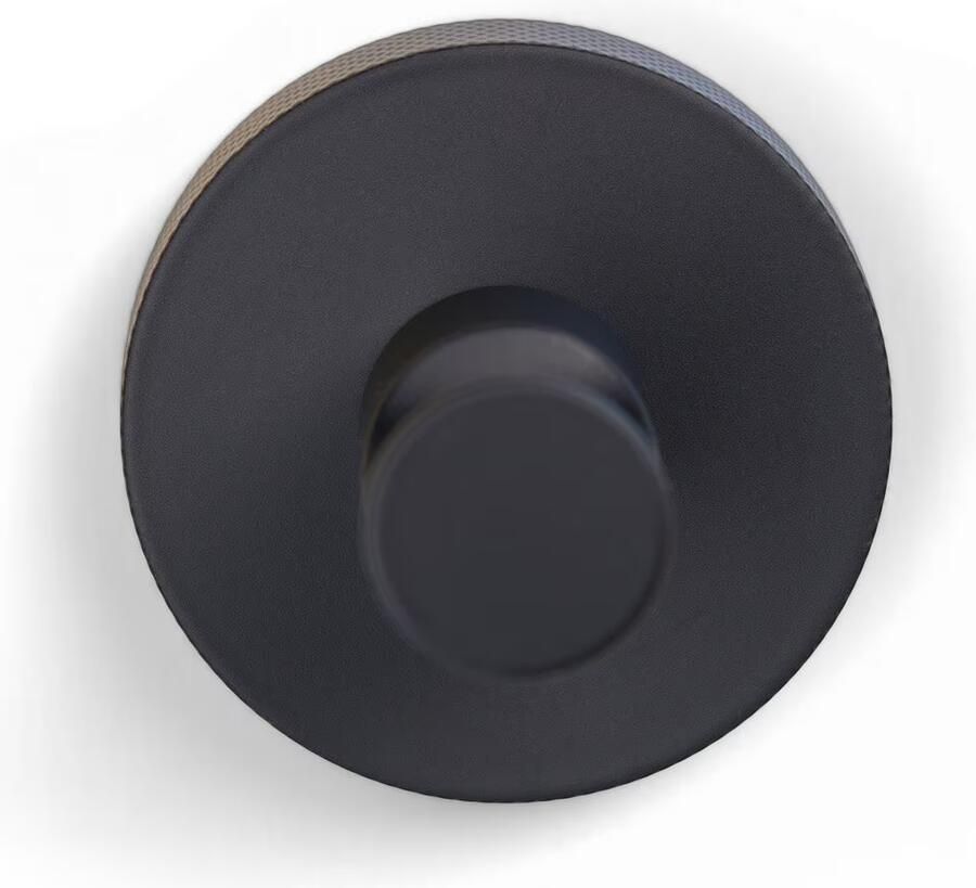 Blue Label Handdoekhaak Vida Facet | Wandmontage | Messing | Rond | Mat zwart - Foto 2