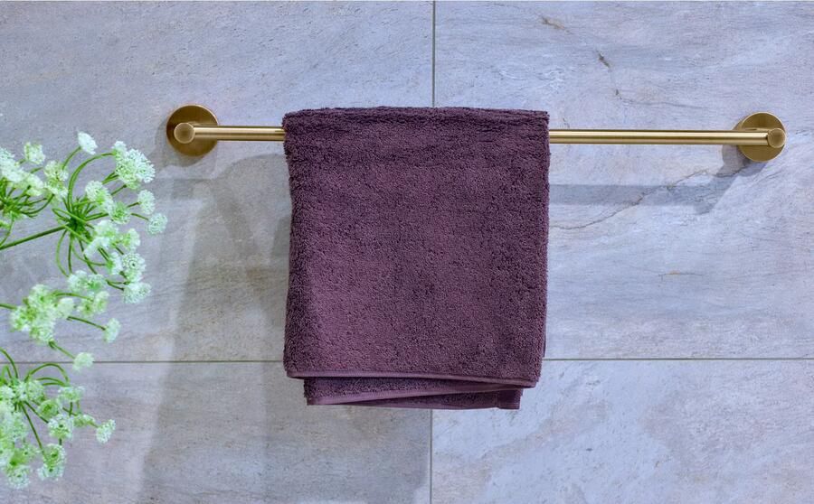 Blue Label Handdoekhouder Vida | Wandmontage | 60 cm | Messing | Geborsteld goud PVD