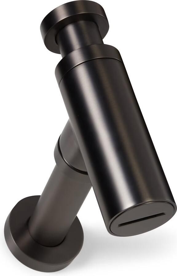 Blue Label Lille fonteinset wit met waskom sifon clickwaste fonteinplank en handdoekrek Gunmetal PVD - Foto 2