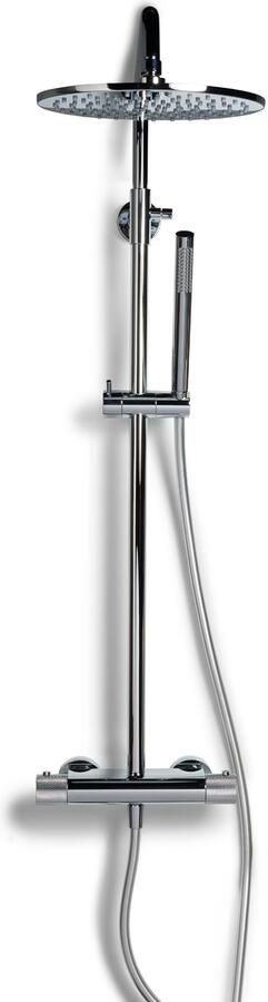 Blue Label Regendouche set Brondby Facet | opbouw | Thermostaatkraan | 2-weg | Rond | Chroom - Foto 3