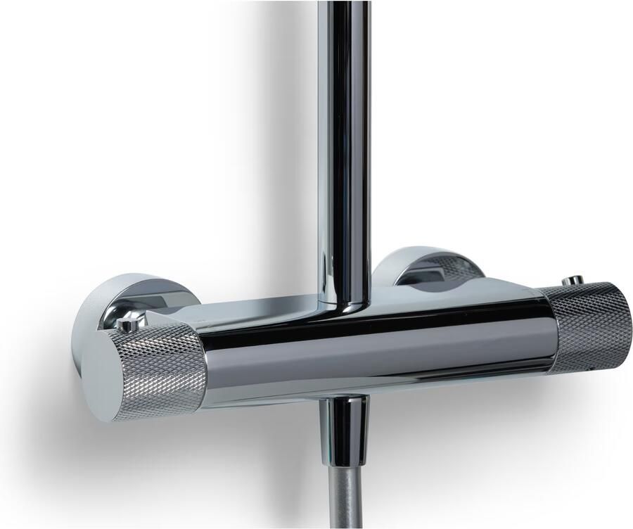 Blue Label Regendouche set Brondby Facet | opbouw | Thermostaatkraan | 2-weg | Rond | Chroom