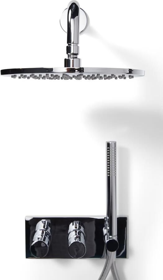 Blue Label Regendouche set Brondby | Inbouw | Thermostaatkraan | 2-weg | Rond | Chroom - Foto 3