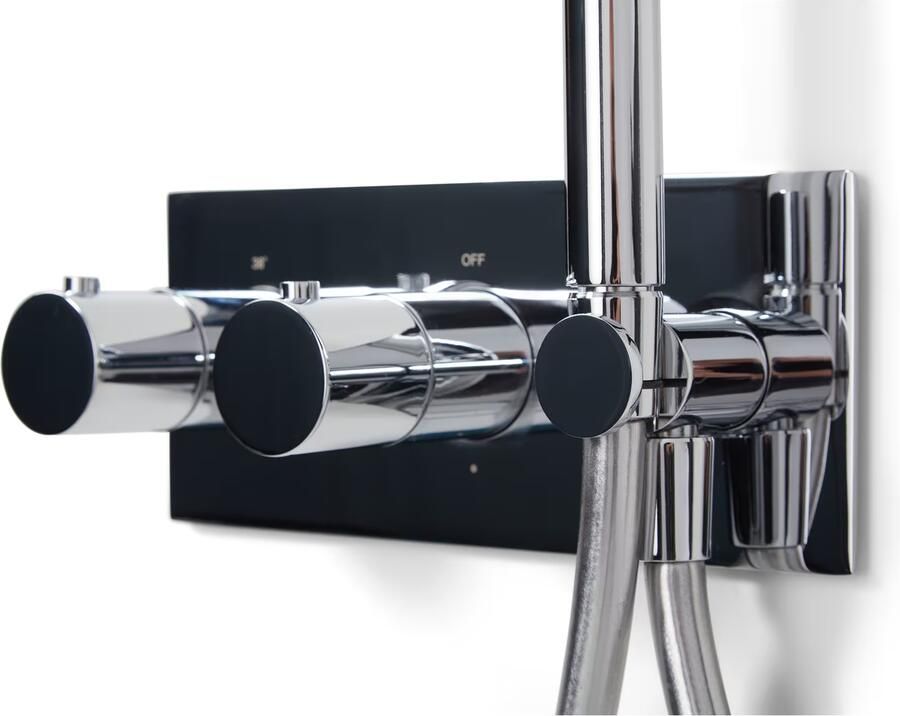 Blue Label Regendouche set Brondby | Inbouw | Thermostaatkraan | 2-weg | Rond | Chroom