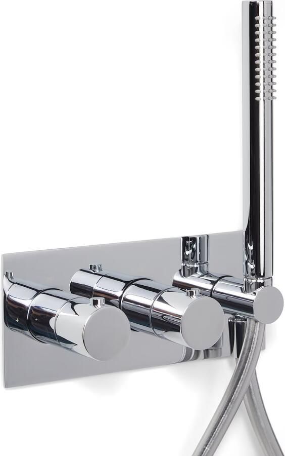 Blue Label Regendouche set Brondby | Inbouw | Thermostaatkraan | 2-weg | Rond | Chroom - Foto 2