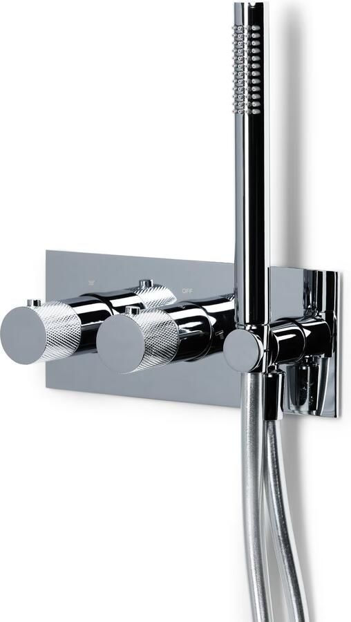 Blue Label Regendouche set Brondby | Inbouw | Thermostaatkraan | 2-weg | Rond | Chroom