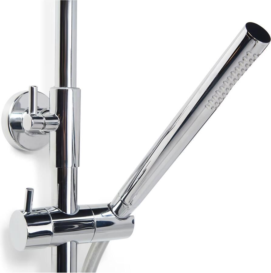 Blue Label Regendouche set Brondby | Opbouw | Thermostaatkraan | 2-weg | Rond | Chroom