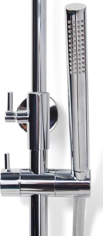 Blue Label Regendouche set Brondby | Opbouw | Thermostaatkraan | 2-weg | Rond | Chroom - Foto 3