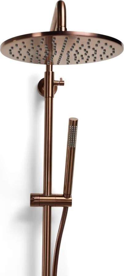 Blue Label Regendouche set Brondby | opbouw | Thermostaatkraan | 2-weg | Rond | Geborsteld brons - Foto 2