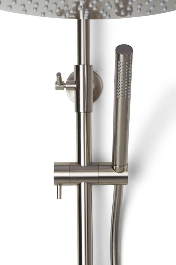 Blue Label Regendouche set Brondby | Opbouw | Thermostaatkraan | 2-weg | Rond | Geborsteld nikkel PVD - Foto 2