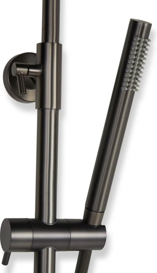 Blue Label Regendouche set Brondby | Opbouw | Thermostaatkraan | 2-weg | Rond | Gunmetal PVD - Foto 2