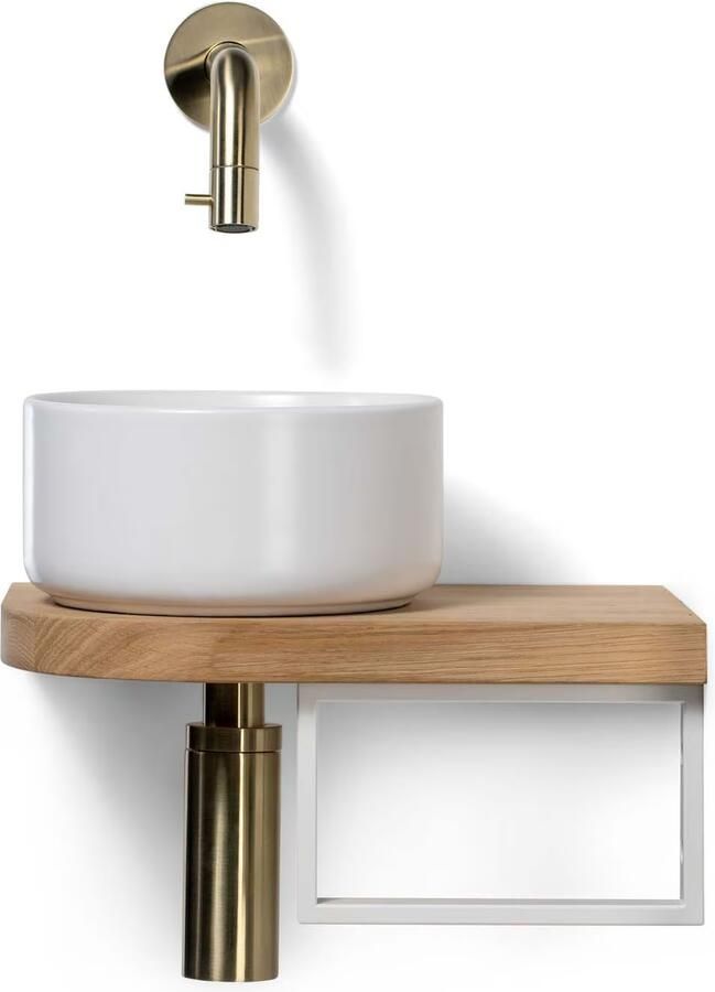 Blue Label Sifon Brondby | 5 4" | Standaard | Messing | Rond | Geborsteld goud PVD