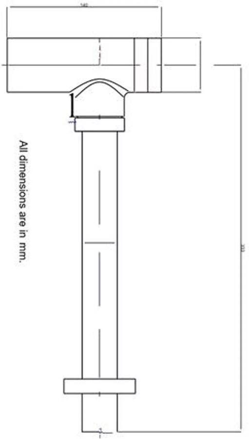 Blue Label Sifon Brondby | 5 4" | Standaard | Messing | Rond | Gunmetal PVD - Foto 2